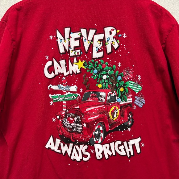 Buc-ee's Red Christmas T-shirt XL - Picture 4 of 6